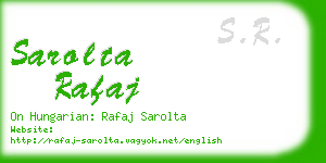 sarolta rafaj business card